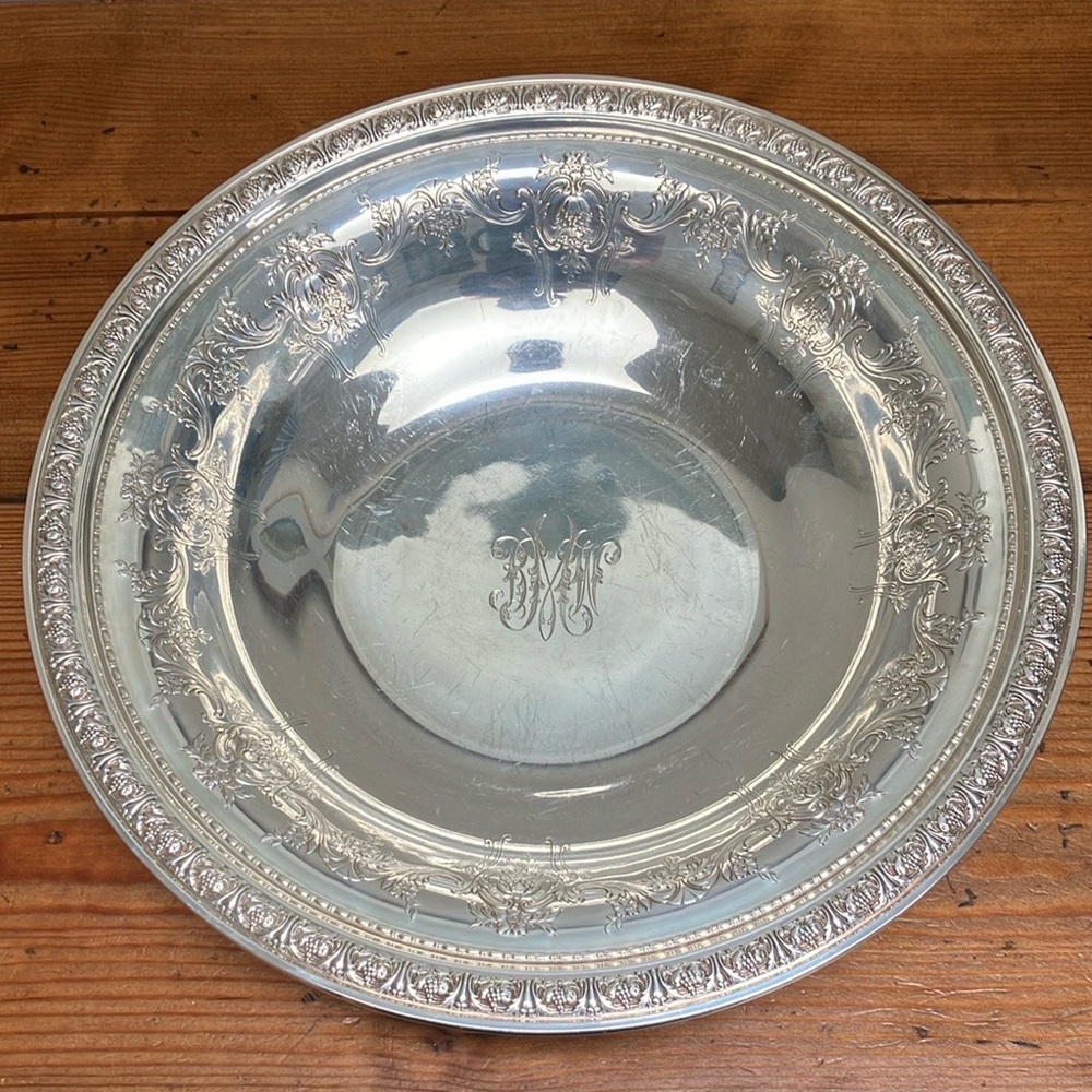 Gorham Sterling Silver Monogrammed King Edward Fruit Bowl #378